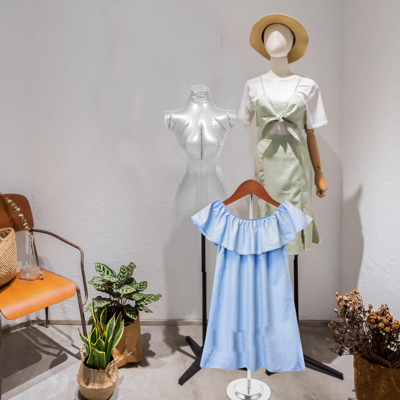 T-Shaped Clothing Display Stan - Baby Clothing Store recension och pris