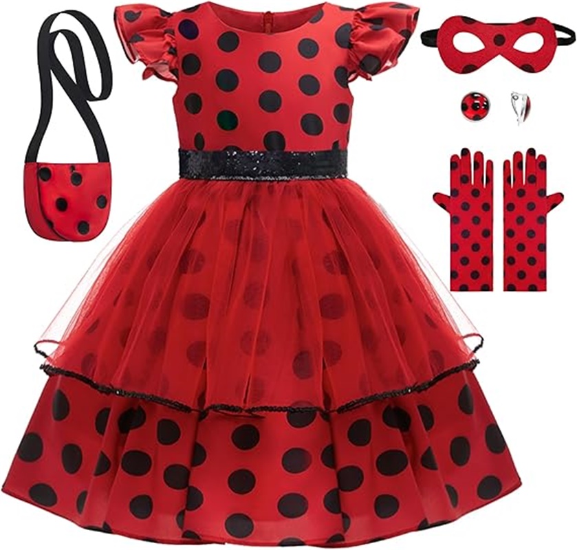 Girls Cosplay Costume Polka Do - Baby Clothing Size recension och pris