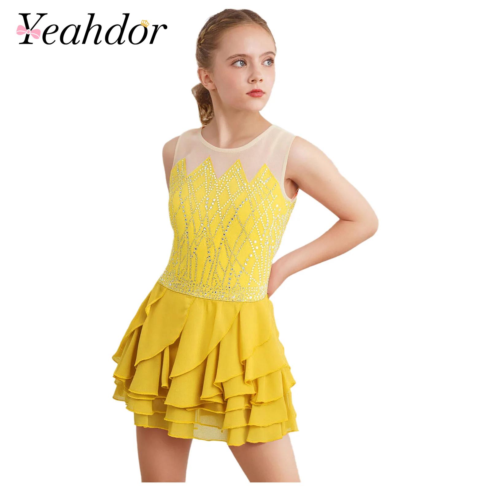 Girls Mesh Figure Skating Dres - Baby Clothing Size recension och pris